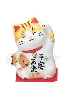 Statyette / Ornament Yakushigama - Mini Beckon Cat